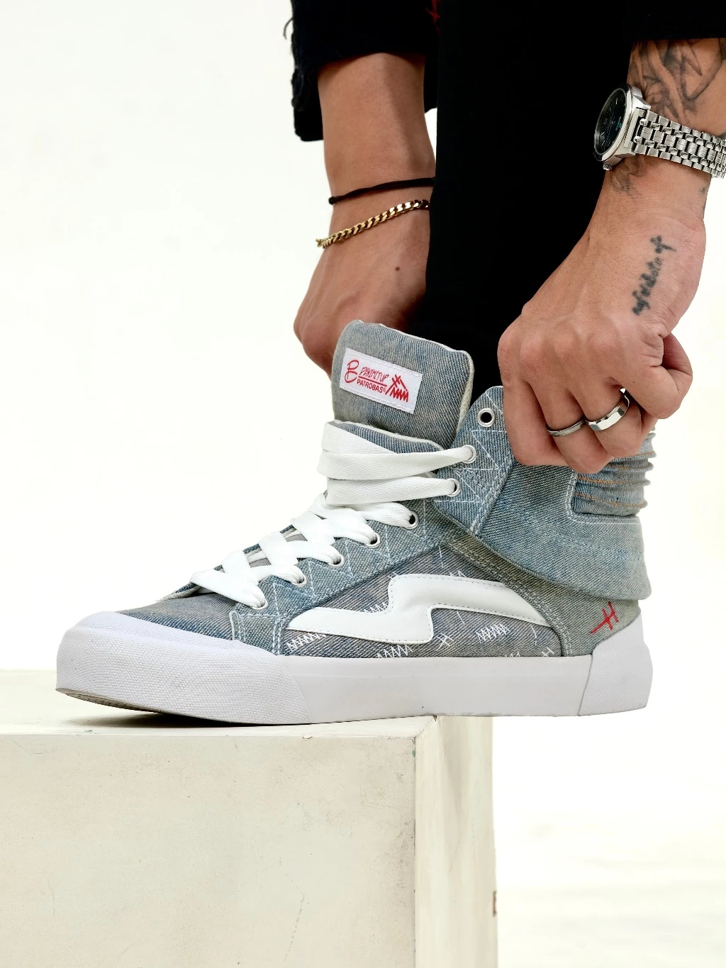 Patrobas x Denim It Up Biker Blue Sneakers