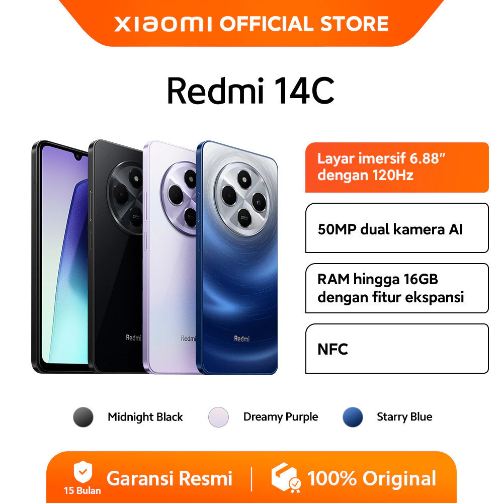 Official Xiaomi Redmi 14C (6GB/128GB) (8GB/256GB)
